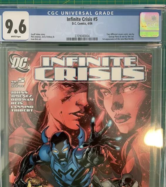 DC Infinite Crisis 5 2006 CGC 9.6 WP 1st Jamie Reyes Blue Beetle - Jim Lee Cover 3