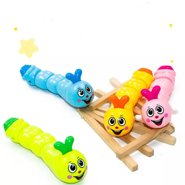 1Pc Plastic Caterpillar Wind Up Toy Funny Clockwork Toy Kid Educational T FT