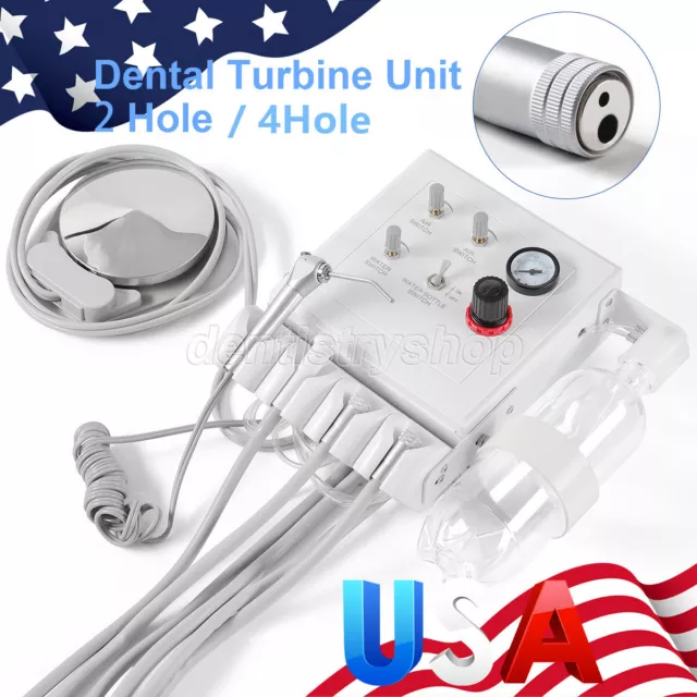 Dental Portable Turbine Unit Weak Suction Work with Air Compressor 4Hole / 2Hole 2