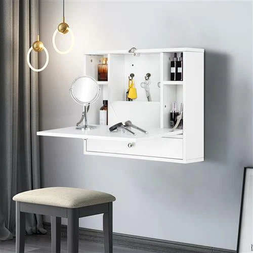 FLOATING WALL MOUNTED Computer Desk Work Table Home Office with Storage