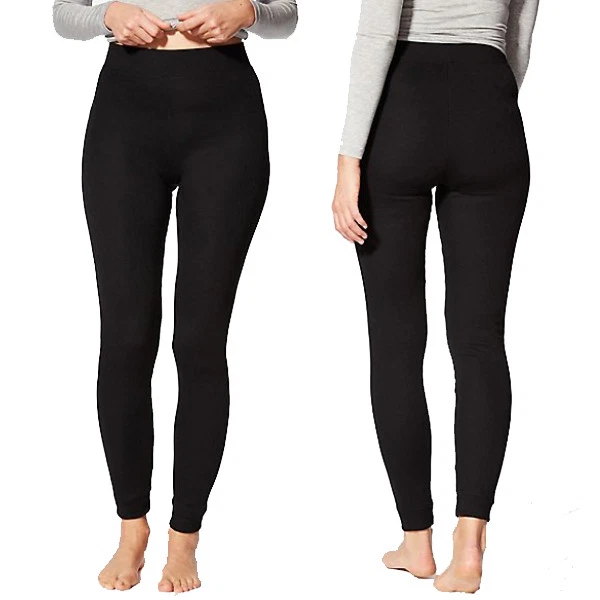 MARKS & SPENCER Womens Black Thermal Leggings New M&S Soft Warm Winter  Tight £7.99 - PicClick UK