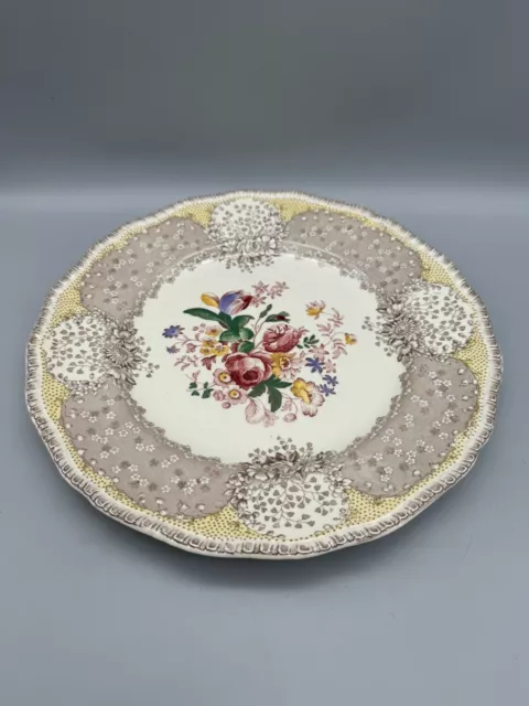 Vintage Royal Doulton Gossamer  Floral Ceramic Dinner Plate 10”