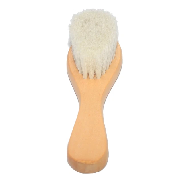 Baby Wool Hairbrush Infant Wooden Comb Bath Scalp Grooming Kit