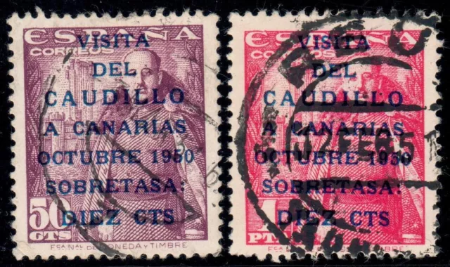 España - Edifil 1088/89, Usados, Catalogo 150 €