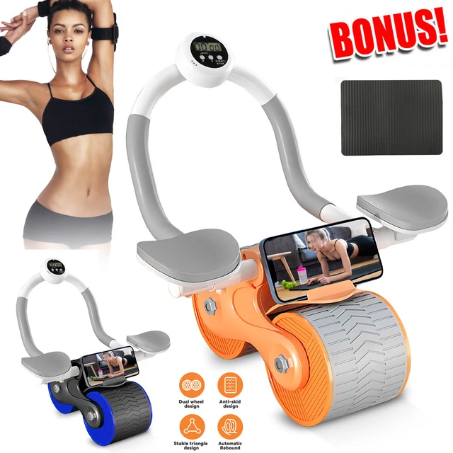 Abdominal Wheel Automatic Rebound Elbow Support AntiSlip Fitness AB Roller Train