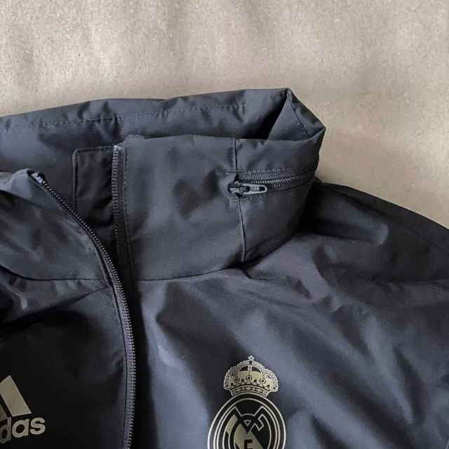 Adidas Fußball Allwetterjacke Real Madrid Black/Carbon fabrikneu Größe XS 3