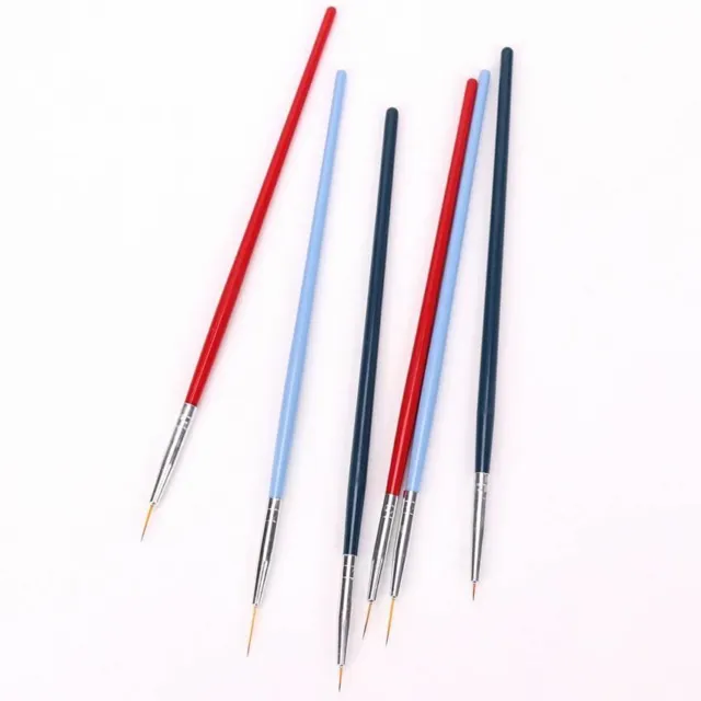 3PCS / Set Ongle Brushl Art Ligne Peinture Stylo 3D Tips Acrylique UV Gel 2