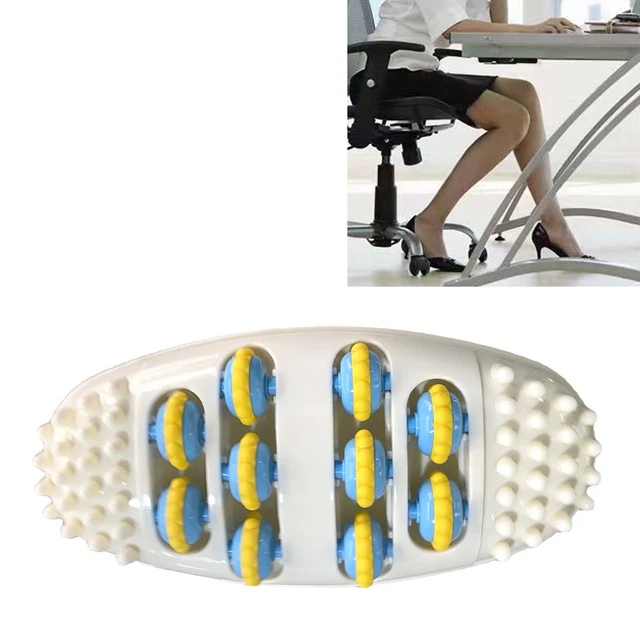 Dual Foot Massager Roller Targets Pressure Points Improves Circulation