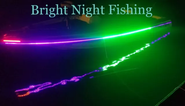 16ft 5M UV/Purple LED Strip Black Light Night Fishing Ultraviolet Boat Black PCB