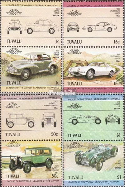 tuvalu 268-275 Couples mint never hinged mnh 1984 Cars