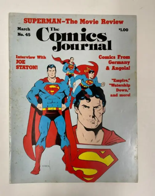 The Comics Journal # 45 (1979) VG/F Superman the Movie, Joe Stanton interview