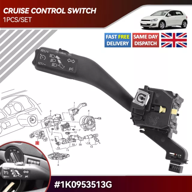 Indicator Cruise Control Stalk For VW Golf Mk5 Skoda Caddy Octavia UK 1K0953513G