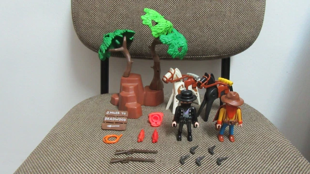 PLAYMOBIL WESTERN Oeste Emboscada Bandidos Caballos 3036
