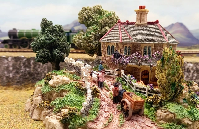 N SCALE GAUGE Model Village Railway Countryside Farming Diorama Scenery ...