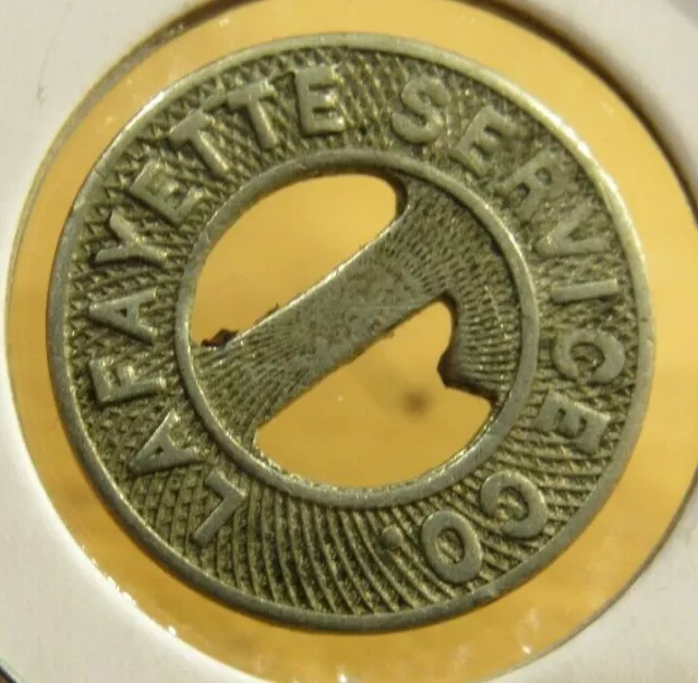 1920 Lafayette, IN Service Co. Transit Trolley Token - Indiana Ind.