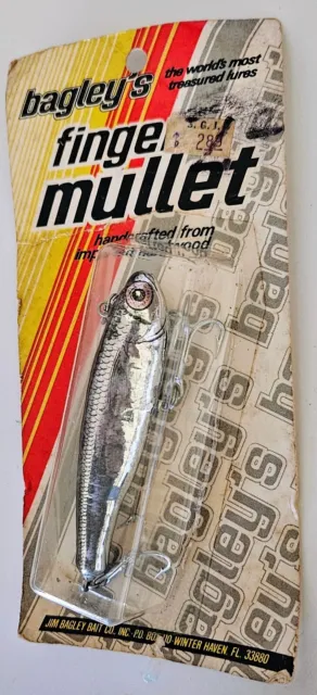 VINTAGE BAGLEY FINGER Mullet Fishing Lure Chrome Rh (Needs Hooks) $6.06 -  PicClick