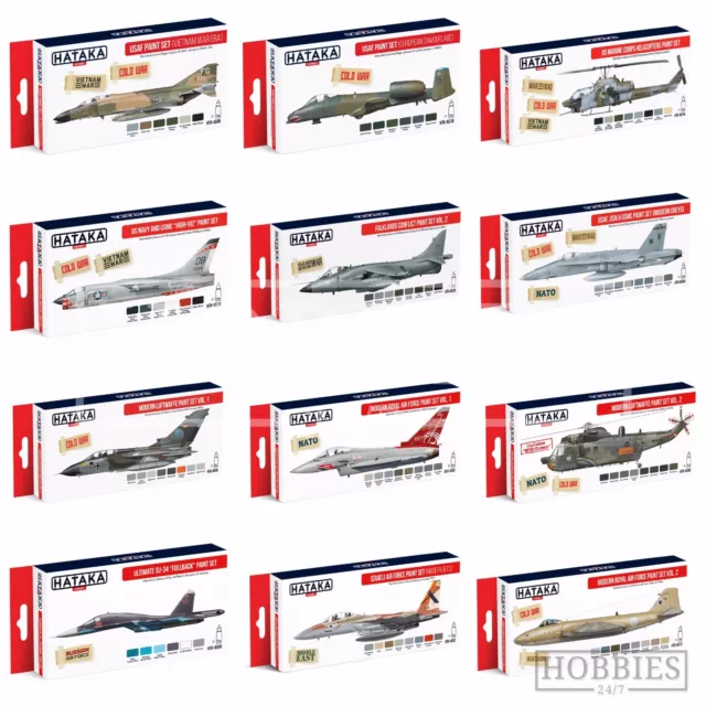 Hataka Modern Plane Acrylic Paint Set Model Aviation Colour Scheme RAF Luftwaffe