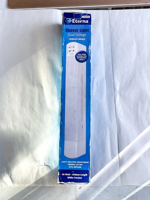 Eterna Luce Rasoio Doppia Tensione Design Compatto 60 Watt 430 Mm Bianco