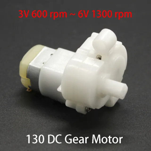 130 DC Gear Motor 3V 600rpm 6V 1300rpm Reduction Gear Box Geared Electric Motors