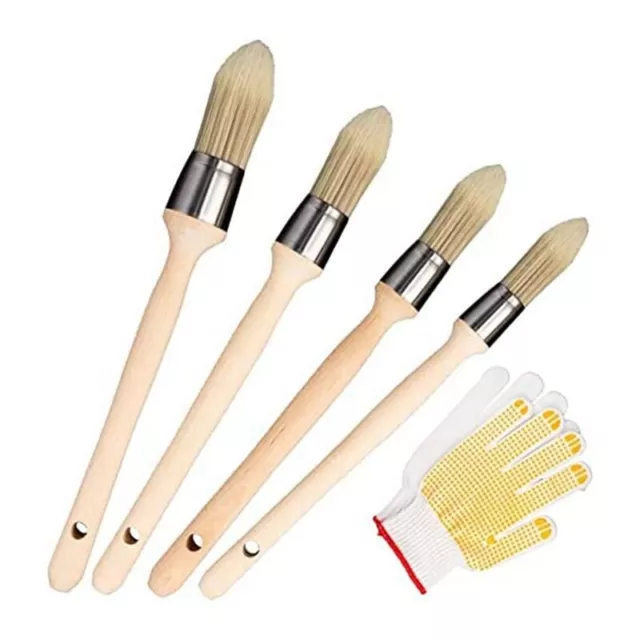 6X(Trim Painting Tool,4 x Small Paint Brush for   and 1 x Non Gloves, Trim8913