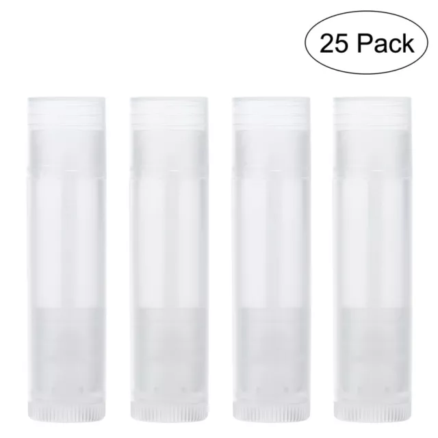 25pcs Lip Balm Leere Lippenstift Halter Klare Lippen Balsam