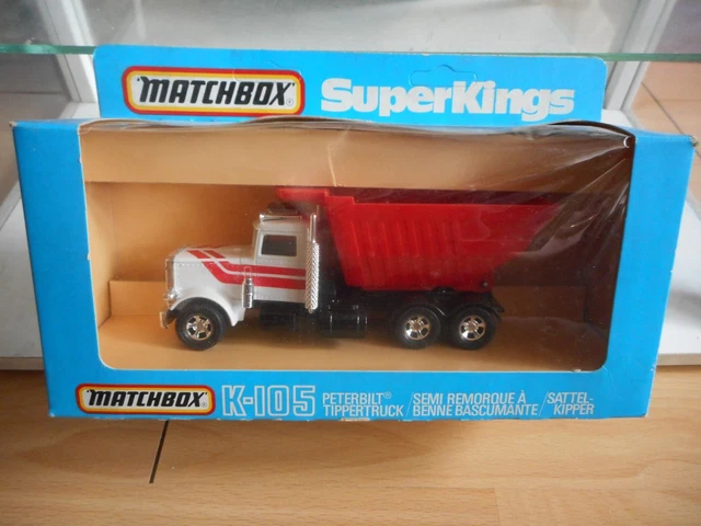 Camion Tracteur Peterbilt Noir Matchbox - Modèle Réduit Avec Porte Super - Occasion
