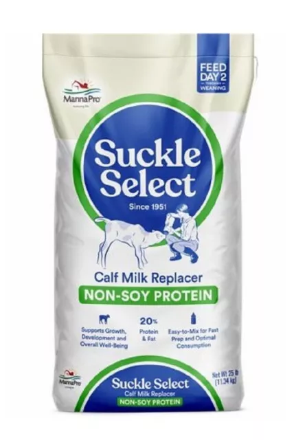 Manna Pro 1030160 Livestock Supplies 25 Pounds Suckle Select Calf Milk Replacer