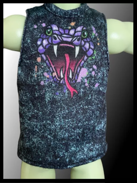 MONSTER HIGH Doll G3 Deuce Gorgon Viper Snake Top Shirt