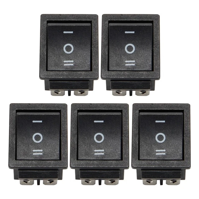 5X 6-Terminals 3 Position ON/OFF/ON DPDT Boat Rocker Switch 16A 250VAC 20A Z6H9