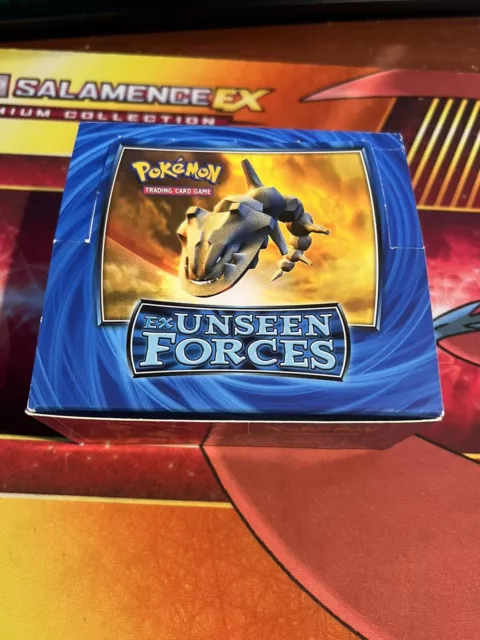 Pokemon Ex Unseen Forces EMPTY Booster Box Opened No Cards