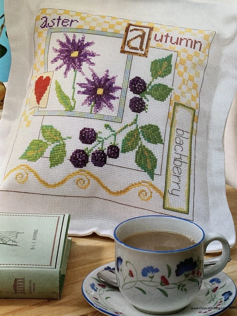 Autumn Cushion Sampler Cross stitch Design chart