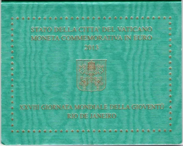 2013 Ciudad del Vaticano - Río de Janeiro JMJ, 2 euros en carpeta - FDC