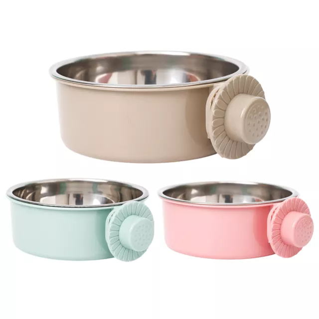 Mounted Dog Bowl Stainless Steel Elevated Pet Bowl for Feeding  Fixed Mounted