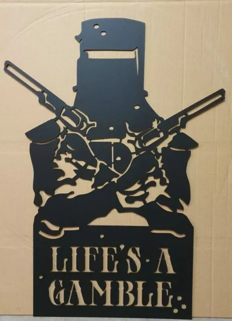 Ned Kelly - Life's A Gamble LASER CUT SIGN FOR MAN CAVE, BAR OR SHED