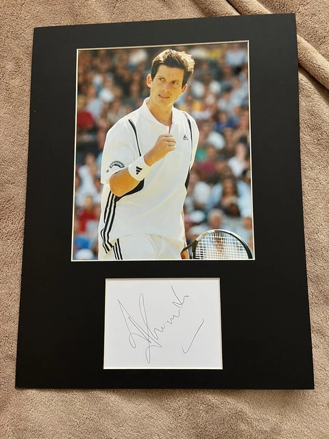 Tim Henman British Tennis Player Signed Card Mounted UACC RD