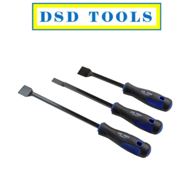 US PRO Tools 3pc Scraper Set With TRP Grip Handles 5041