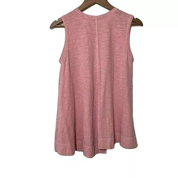 Wilt Tank Top Pink Jersey Slub Asymmetrical Hem XS 2