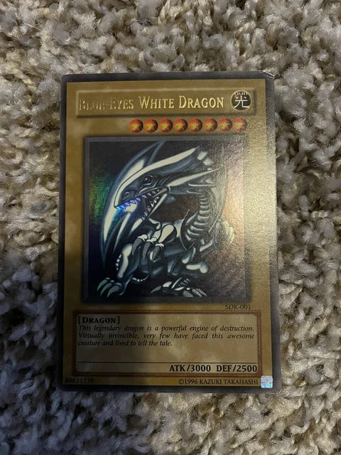 *** Blue-Eyes White Dragon *** Original Ultra Sdk-001 (Heavily Played) Yugioh