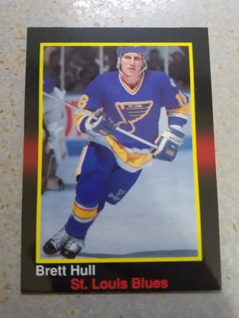 Brett Hull St Louis Blues NHL BLACK RED GLOSSY RARE Oddball WOW