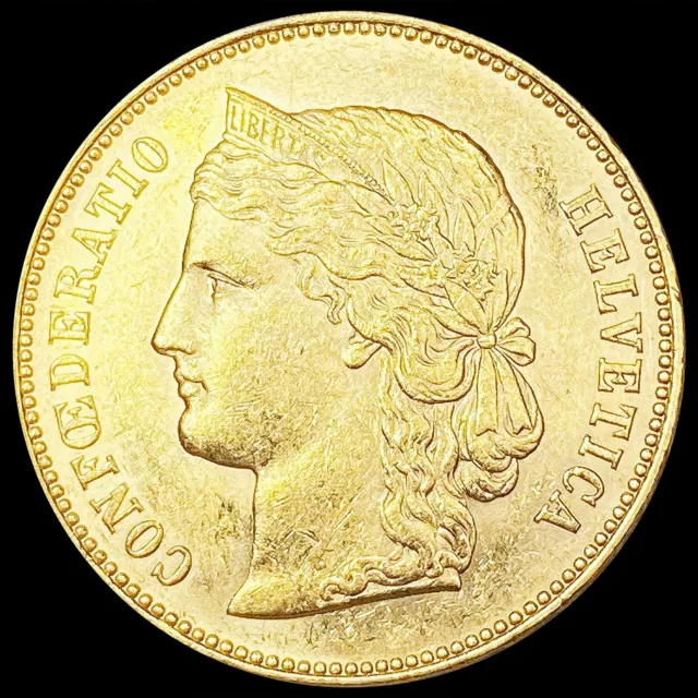 1893-B Swiss .1867oz Gold 20 Francs Coin UNCIRCULATED