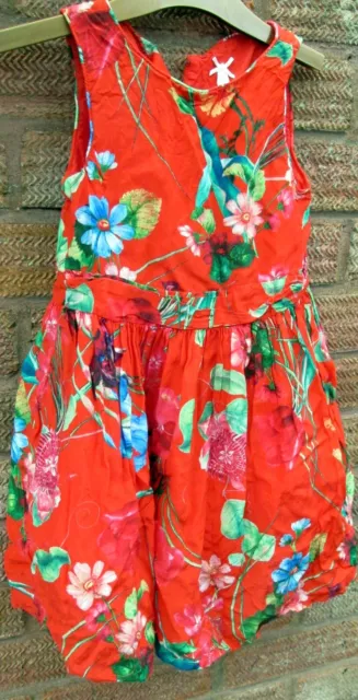 GIRLS ORANGE FLORAL FORMAL/PARTY   DRESS  5 years from NEXT