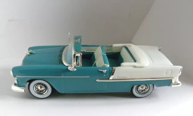 1/43 Chevrolet BEL AIR Convertible 1955 VITESSE Turquoise / India Ivoiry sans B