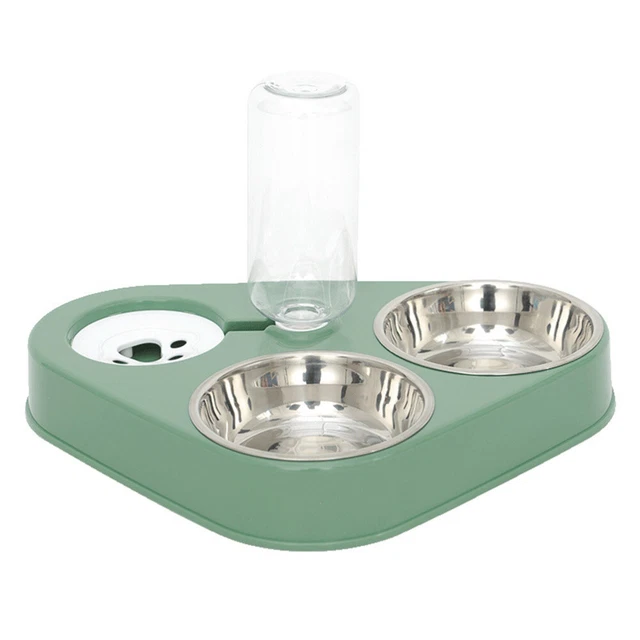 Autoseal Water Bottle Auto Dog Food Dispenser Pet Drinking Basin Feeding Bowl