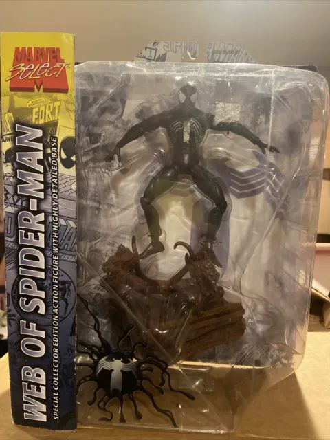WEB OF SPIDER-MAN Black Symbiote Figure MARVEL SELECT 2005 - NEW SEALED