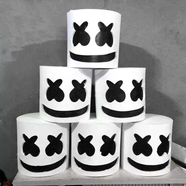 Casco Maschera MarshMello-DJ Cosplay Festa Marshmallow Bar Musica Costume Halloween 3