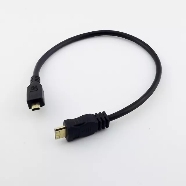 HDMI 1.4 Mini Male to Micro HDMI Type D Male Video Data Adaptor Cable 1080P 1FT