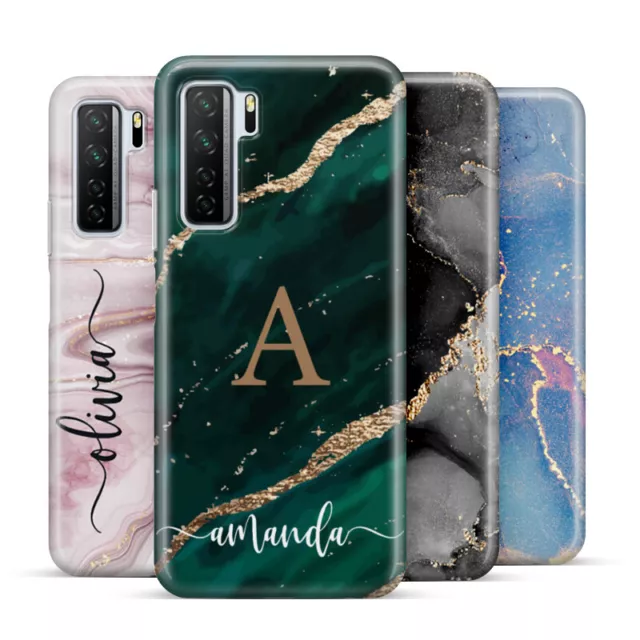 Personalised Marble Phone Case Name Initial Cover Custom Cases for Sony Xperia