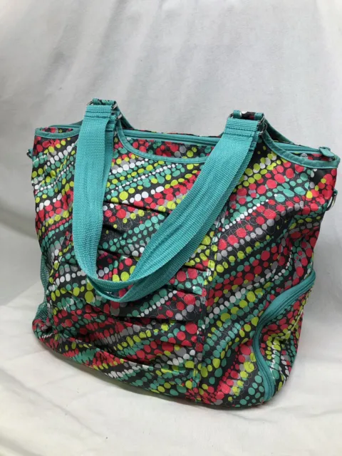 Thirty-One 31 All Pro Tote Pool Beach Gym Yoga Travel Diaper Bag Graffiti Dot