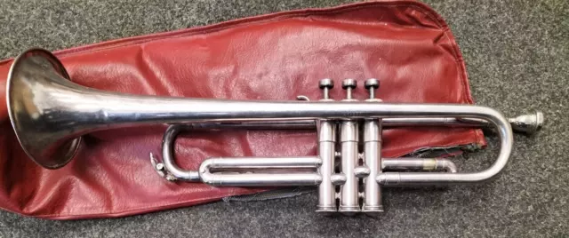 Vintage Besson & Co "35' Trumpet. Made in England SN 299143, with case