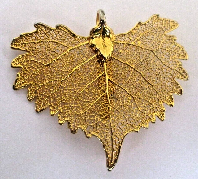LE RITZ JOLIE GRANDE BROCHE COULEUR OR MAT CHENE AUTOMNE / RITZ VINTAGE